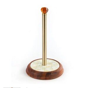 Elegant Brown and Gold Paper Towel Holder